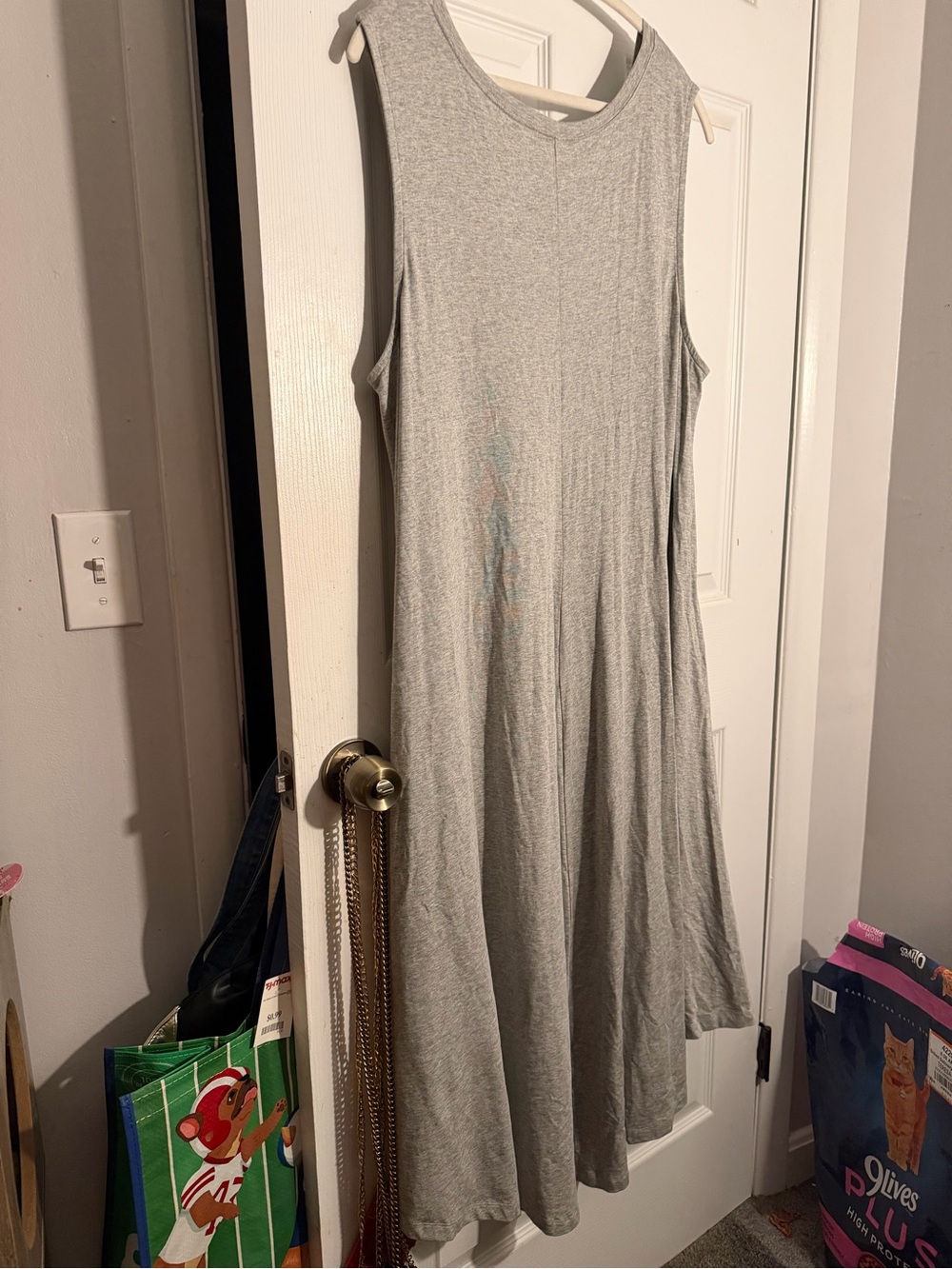 Cacique Light Gray Sleeveless Swing Dress